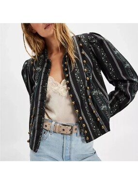 Free People Sorel Cottage Jacket Festival Medieval Vintage Victorian Womens L